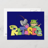 Carte Postale Pêche À La Retraite (Devant / Derrière)