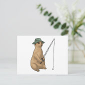 Carte Postale Pêche à la suricate Pêcheur Canne à pêche (Debout devant)