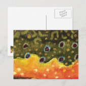 Carte Postale Pêche à la truite (Devant / Derrière)