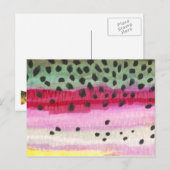 Carte Postale Pêche à la truite arc-en-ciel (Devant / Derrière)