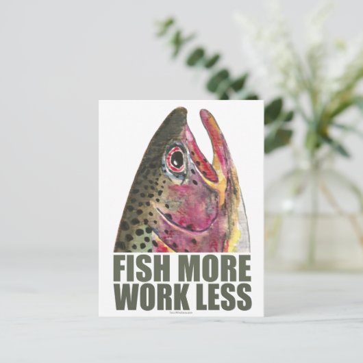 Carte Postale Pêche à la truite Plus (Debout devant)