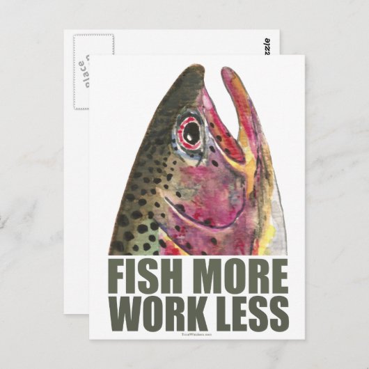 Carte Postale Pêche à la truite Plus (Devant / Derrière)