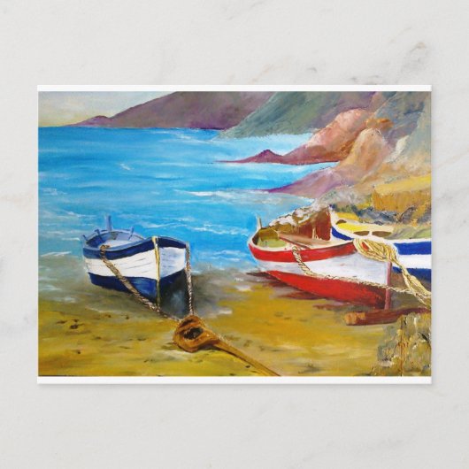 Carte Postale Pêche à l'ancienne ligne (Devant)