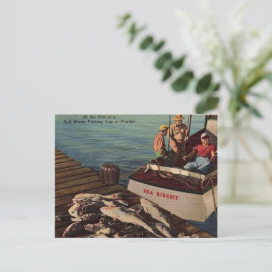 Carte Postale Pêche à l'eau salée en Floride (Debout devant)