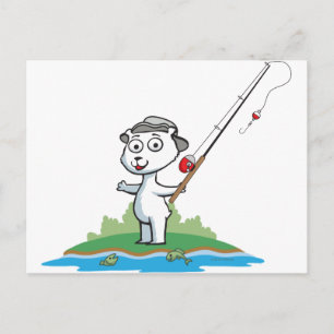 Carte Postale Pêche à l'ours polaire