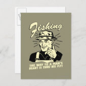 Carte Postale Pêche : À travers sa mouche (Devant / Derrière)