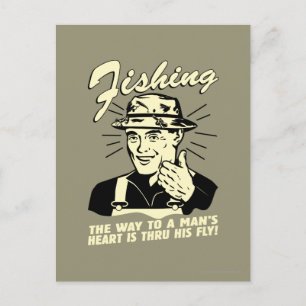 Carte Postale Pêche : À travers sa mouche