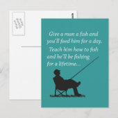 Carte Postale Pêche à vie (Devant / Derrière)