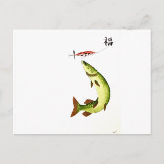 Carte Postale Pêche au brochet