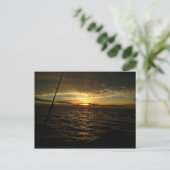 Carte Postale Pêche au coucher du soleil (Debout devant)