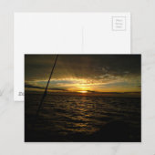 Carte Postale Pêche au coucher du soleil (Devant / Derrière)