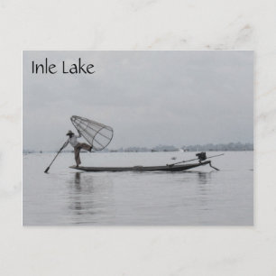 Carte Postale pêche au lac inle