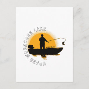 Carte Postale Pêche au lac Michigan