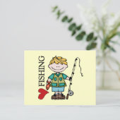 Carte Postale Pêche blonde d'amour du garçon I (Debout devant)