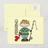 Carte Postale Pêche blonde d'amour du garçon I (Devant / Derrière)