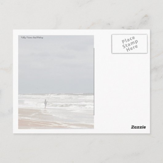 Carte Postale Pêche dans les vagues (Dos)