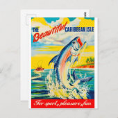 Carte Postale Pêche dans l'île des Caraïbes (Devant / Derrière)