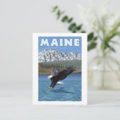 Carte Postale Pêche de l'aigle du Maine (Debout devant)