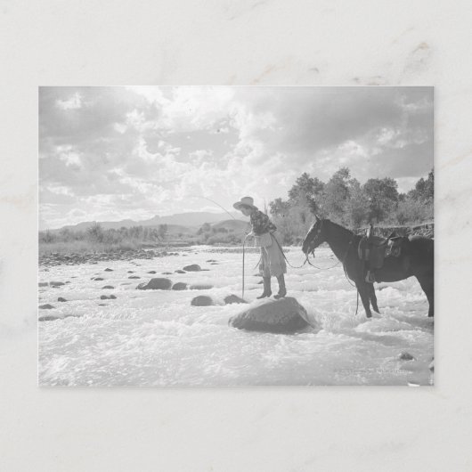 Carte Postale Pêche de mouche de Frances Phelps Belden en (Devant)