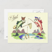 Carte Postale Pêche du poisson Horseshoe Net (Devant / Derrière)