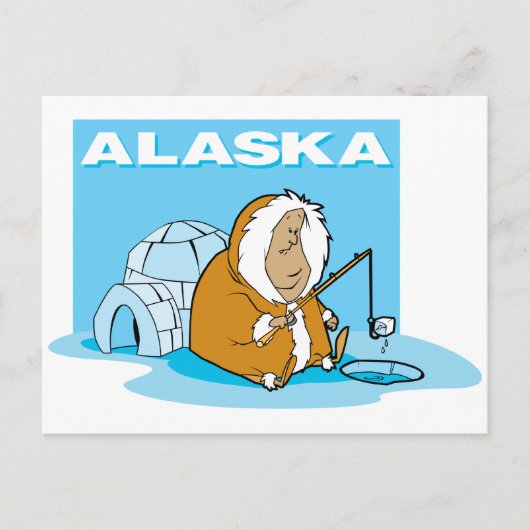 Carte Postale Pêche en Alaska (Devant)
