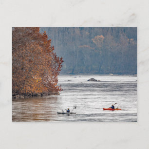 Carte Postale Pêche en kayak