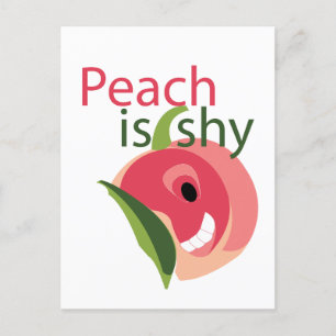 Carte Postale Pêche est une pêche timide mignonne
