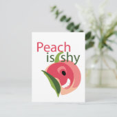 Carte Postale Pêche est une pêche timide mignonne (Debout devant)