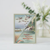 Carte Postale Pêche et chasse le long de la ligne Nord-Ouest (Debout devant)