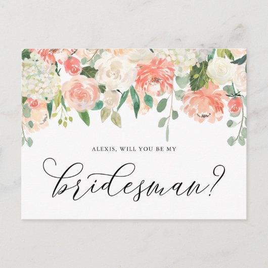 Carte Postale Pêche et fleurs d'ivoire serez-vous mon poète (Devant)