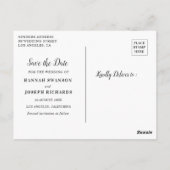 Carte Postale pêche florale enregistrer la date (Dos)