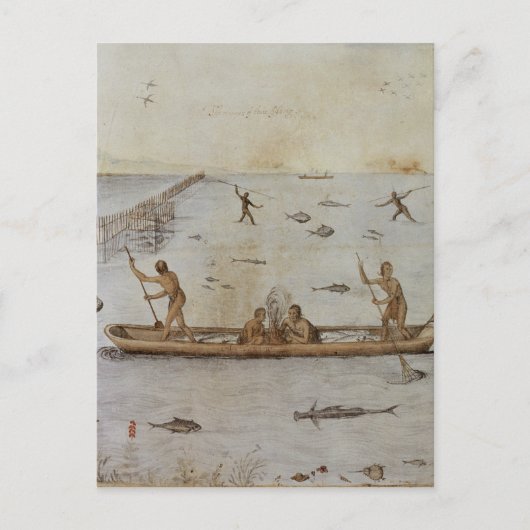 Carte Postale Pêche indienne (Devant)