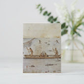 Carte Postale Pêche indienne (Debout devant)