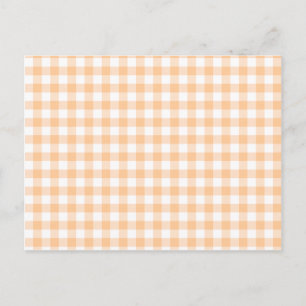 Carte Postale Pêche Orange et En vichy blanc
