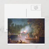 Carte Postale Pêche par Torchlight. (Devant / Derrière)
