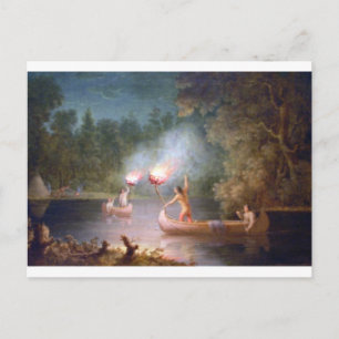 Carte Postale Pêche par Torchlight.
