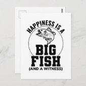 Carte Postale Pêche Pêcheurs de poisson dehors Funny Plaisanteri (Devant / Derrière)