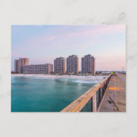 Carte postale Pêche Plage Début Navarre Floride