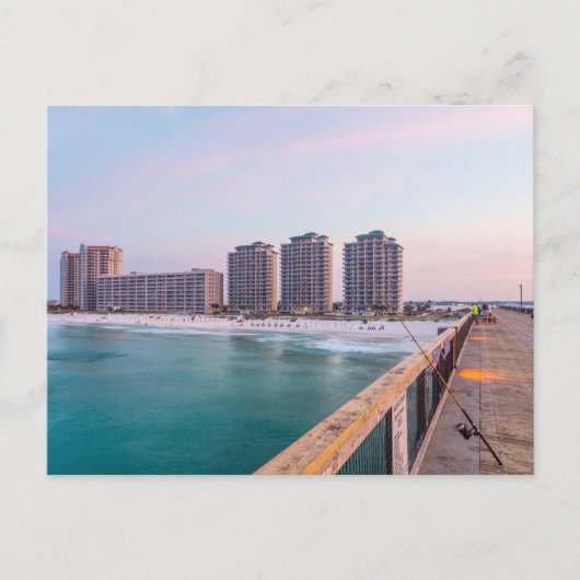 Carte postale Pêche Plage Début Navarre Floride (Devant)