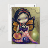 Carte postale "Pêche, Plum, Poire" (Devant / Derrière)