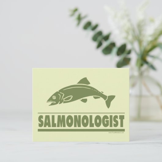 Carte Postale Pêche saumon (Debout devant)