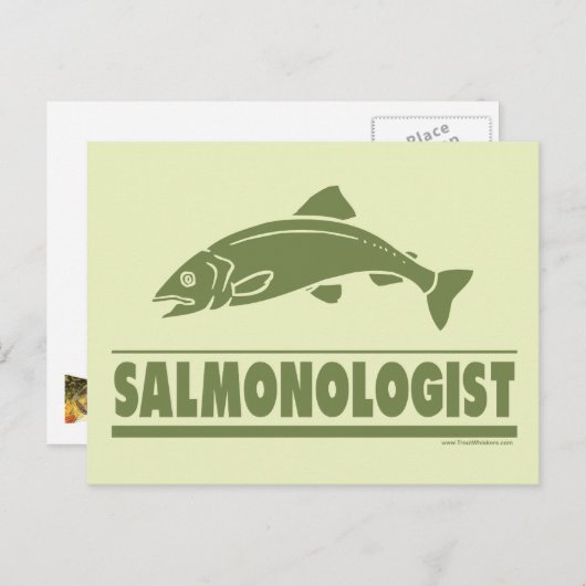 Carte Postale Pêche saumon (Devant / Derrière)