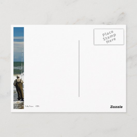 Carte Postale Pêche surf (Dos)