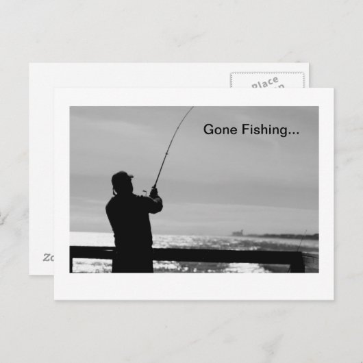 Carte Postale Pêche terminée (Devant / Derrière)