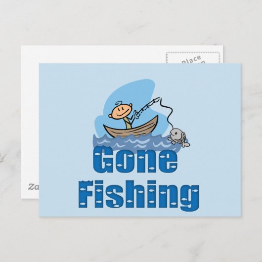 Carte Postale Pêche terminée (Devant / Derrière)