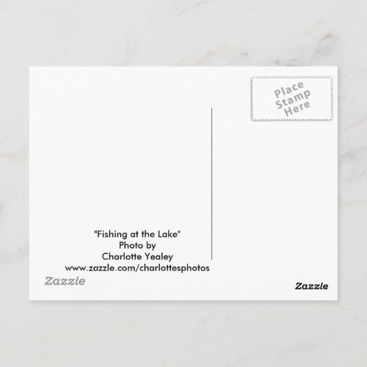 Carte postale "Pêcher au lac" (Dos)