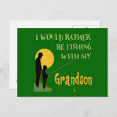 Carte Postale Pêcher Avec Grand-Fils (Devant / Derrière)