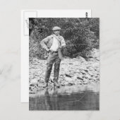 Carte Postale Pêcher dans les catskill, années 1890 (Devant / Derrière)