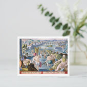 Carte Postale Pêcher dans les eaux peu profondes en utilisant de (Debout devant)