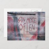 Carte Postale Pécher plus souvent (Devant / Derrière)